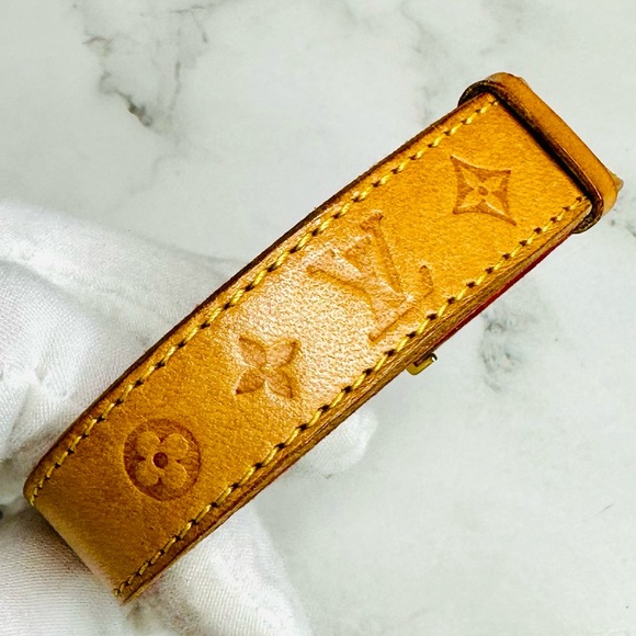 EUC Louis Vuitton Vachetta Leather Monogram Millennium Wish Bracelet - Picture 5 of 11